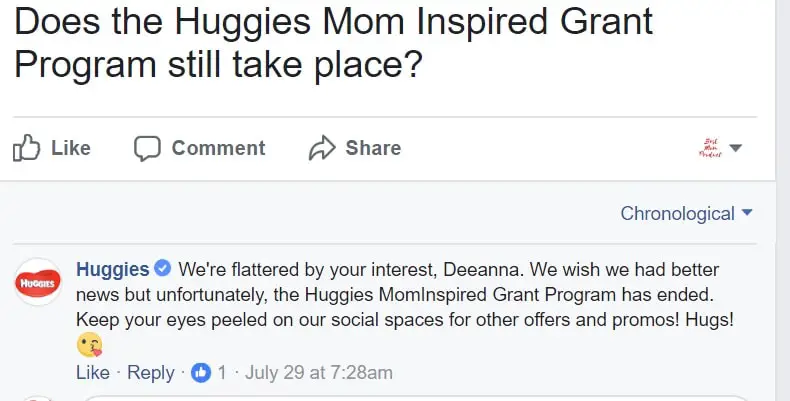 higgies mom inspired grant program